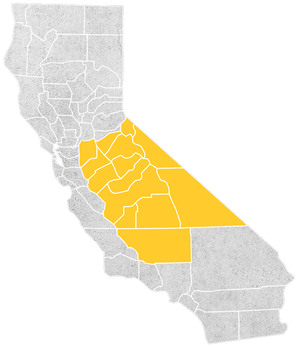 california map with active valleybuild counties